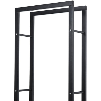 Firewood Rack, Metal, 40x25x150 cm, Holds Up to 100kg