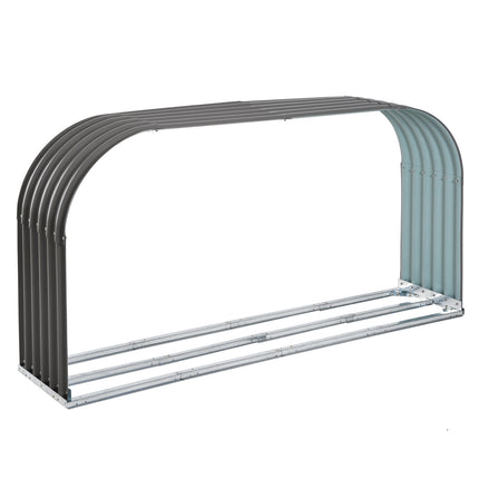 Wood rack in steel, gray - 208x46x112 cm, 0.85 m³ Storage