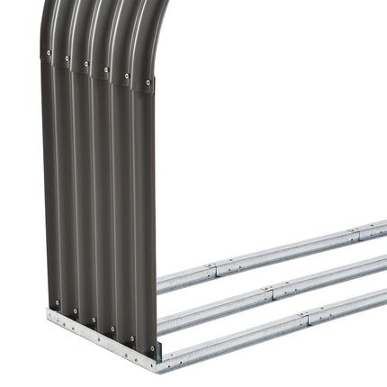 Wood rack in steel, gray - 208x46x112 cm, 0.85 m³ Storage