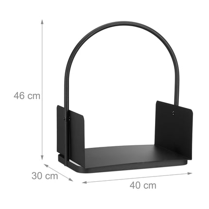 Firewood basket in black