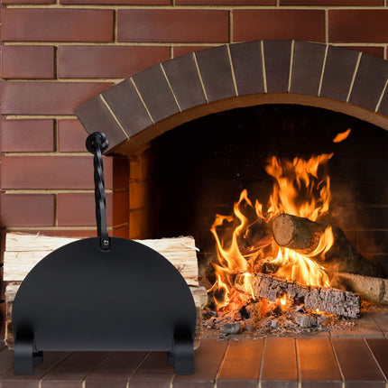 Firewood basket in black