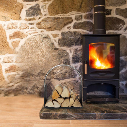 Firewood basket in black