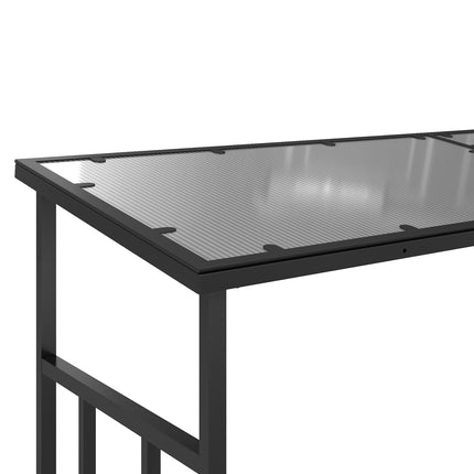 Metal wood rack with lid, 2000 kg capacity, black