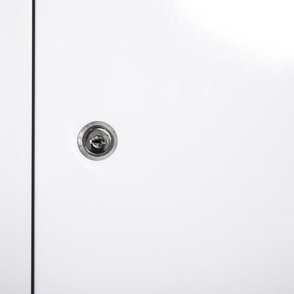 Lockable First Aid cabinet in steel, 3 compartments, 40x60 Cm