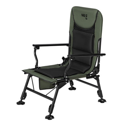 Fishing Chair With Footrest, Adjustable Backrest, 180 kg
