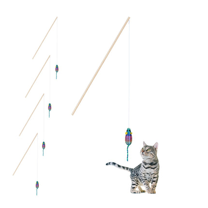 Fishing rod for cat, set of 5