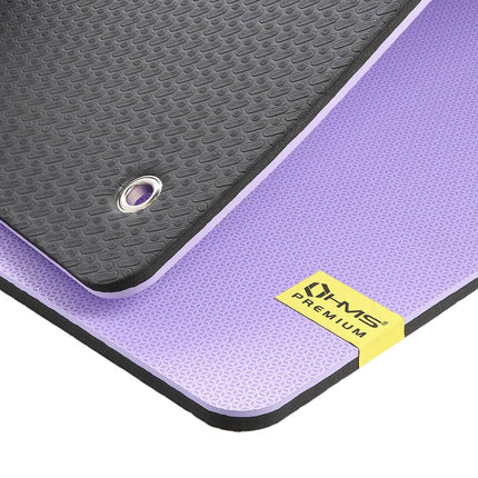 Fitness Mat EVA, 120x60cm, 15mm, Violet-Black
