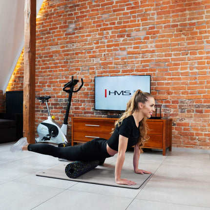 Fitness Mat, Gray-Black, Non-Slip, 6mm Thick