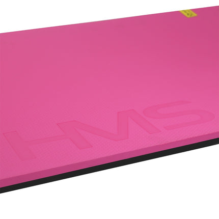 Fitness Mat, Pink-Black, Non-Slip, 6mm Thick