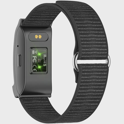 Fitness Tracker, No Display, Black & Silver, 25-Day Battery