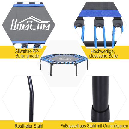 Fitness trampoline for Yoga, Ø105x26 cm, Blue Steel