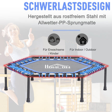 Fitness trampoline for Yoga, Ø105x26 cm, Blue Steel
