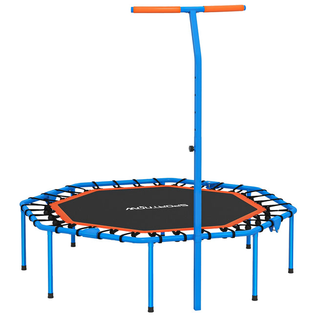 Fitness Trampoline with Adjustable Handle, Steel, Indoor Use