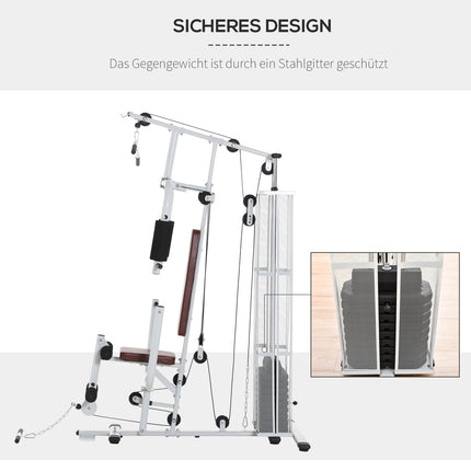 Home Gym Station, 45kg Total, Press Arm & Leg Developer