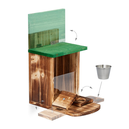 Flamed squirrel feeder
