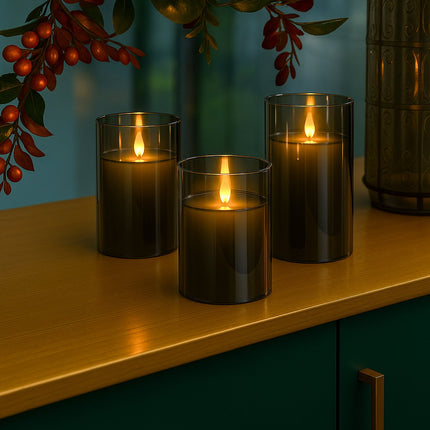 Flameless LED Candles Set with Remote, Real Wax