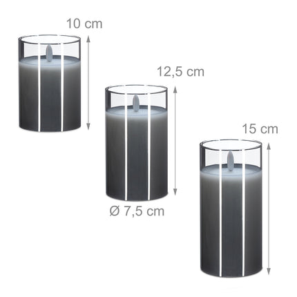 Flameless LED Candles Set with Remote, Real Wax