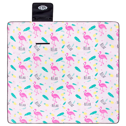 Flamingo Picnic Mat 200x200 cm, Waterproof PE Alu