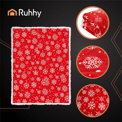 Flannel Christmas Blanket, Double-Sided, 130x170 cm