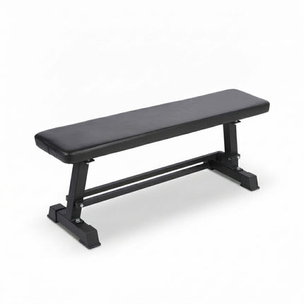 Flat Bench with Dumbbell Rack, Steel, Black, 300kg Capacity