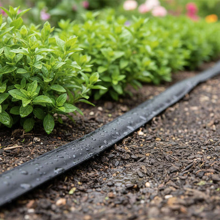 Flat Drip Hose for Hedges and Beds, Flexible Design
