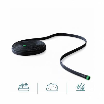 Flat Drip Hose for Hedges and Beds, Flexible Design