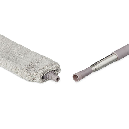 Flat spring vacuum cleaner with telescopic handle