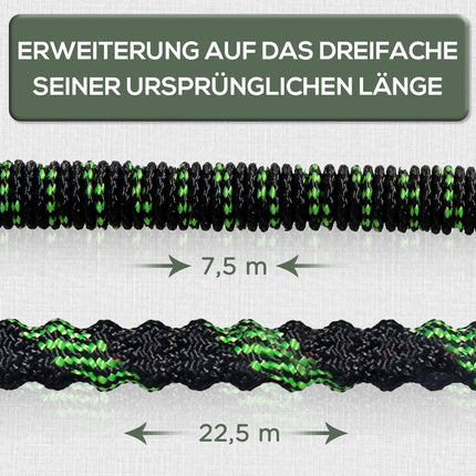 Flexible garden hose 22.5M with 10-function spray nozzle