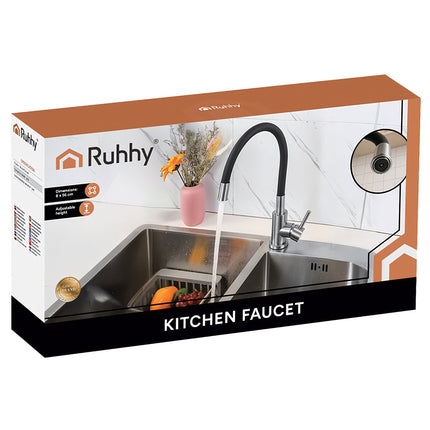 Flexible Spout Kitchen Faucet - Stainless Steel