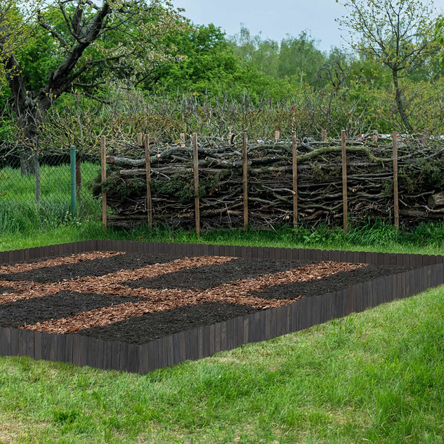 Flexible Wooden Garden Bed Edging – Spruce, Wire Backing