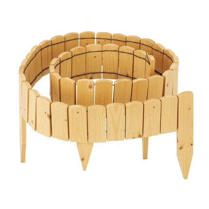 Flexible Wooden Garden Edging – Weather-Resistant, Easy Installation