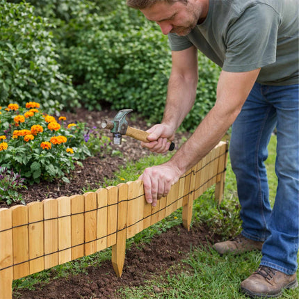 Flexible Wooden Garden Edging – Weather-Resistant, Easy Installation