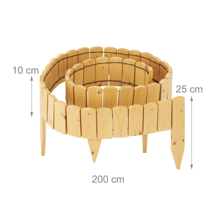 Flexible Wooden Garden Edging – Weather-Resistant, Easy Installation