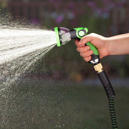 Flexible garden hose with hand shower