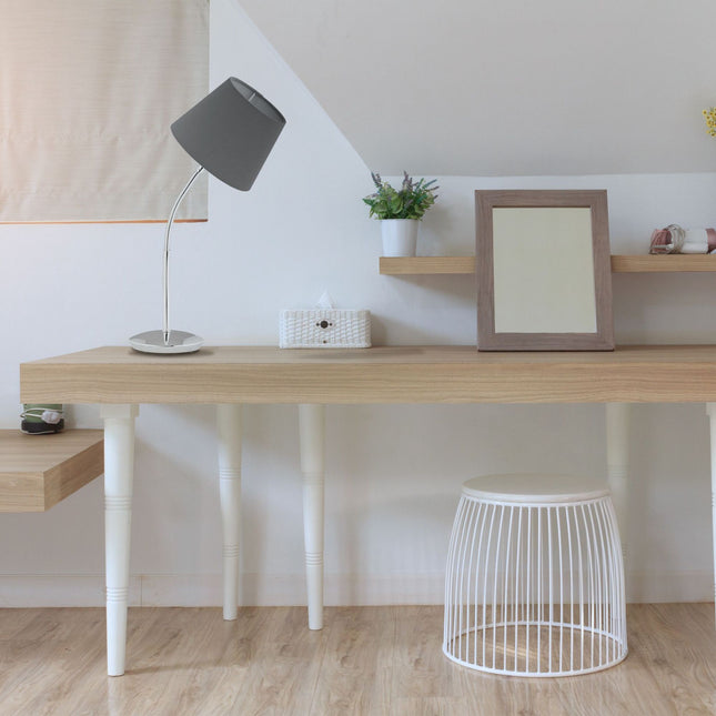 Flexible table lamp with fabric shade