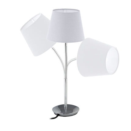 Flexible table lamp with fabric shade