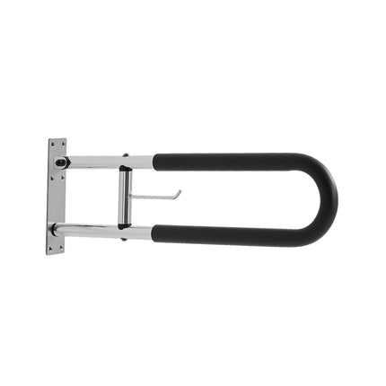 Flip-Up Toilet Grab Bar 30 Inch, 300 lb, Paper Holder