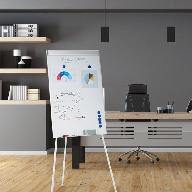 Flipchart Whiteboard with Paper Holder, Magnetic Surface