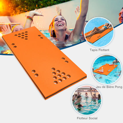 Floating Beer Pong Table Pad, 5.5 ft x 35.5 in, XPE