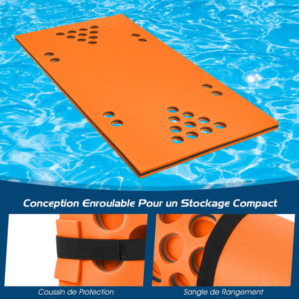 Floating Beer Pong Table Pad, 5.5 ft x 35.5 in, XPE