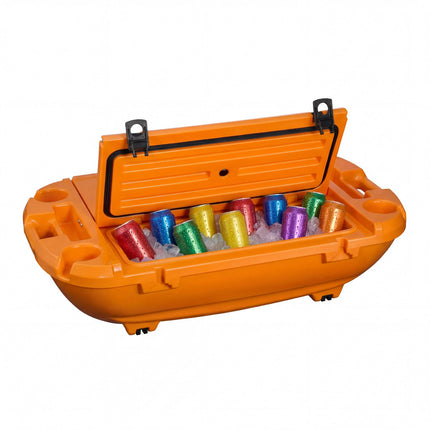 Floating Cooler 40 Qt, Tow Rope, Dry Storage, Orange