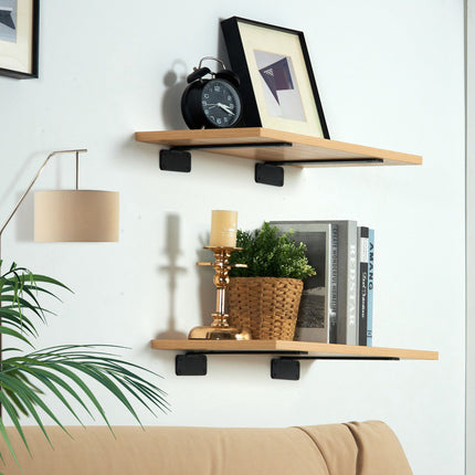 Floating Shelf Brackets, 6-Pack, 160 lb, 8x4 in