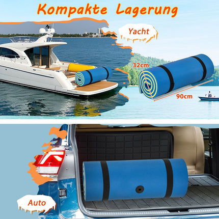 Floating Water Mattress, 220x90 cm, Durable XPE Foam