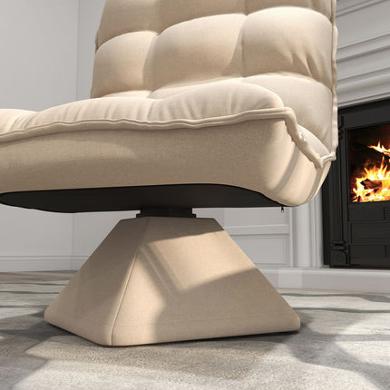 Adjustable floor chair, padded sofa, beige