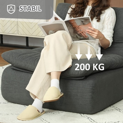 Gray floor chair - Ultra-High Density Foam, washable cover