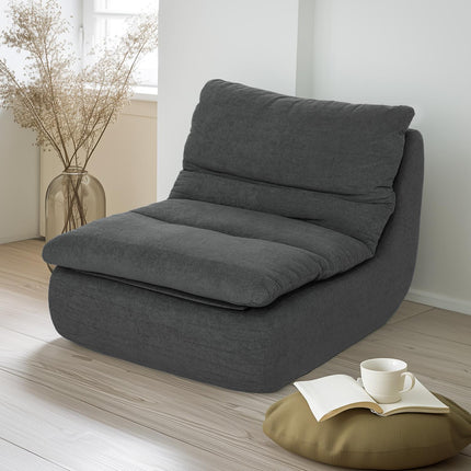 Gray floor chair - Ultra-High Density Foam, washable cover