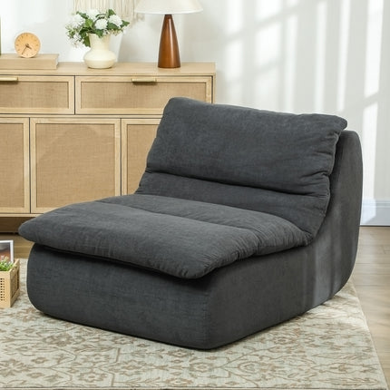 Gray floor chair - Ultra-High Density Foam, washable cover