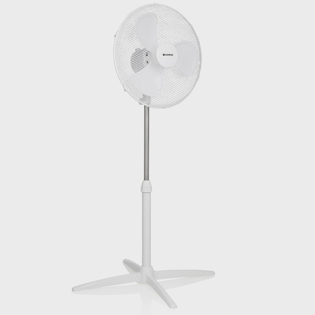 Floor Fan 40cm, 3 Speeds, Oscillating, White