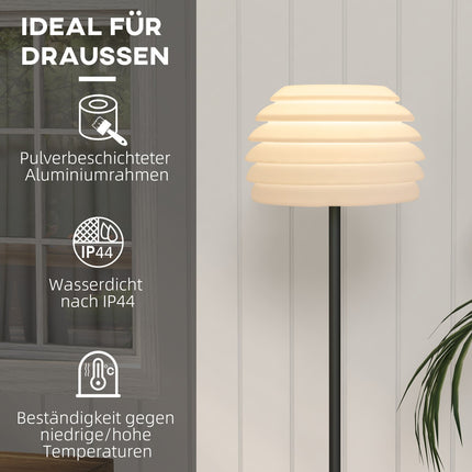 Outdoor and indoor floor lamp, portable and dimmable, IP44, black