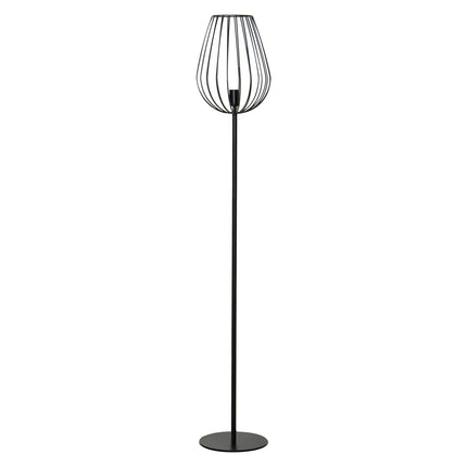 Industrial retro floor lamp, metal shade in mesh, 27.5x159cm
